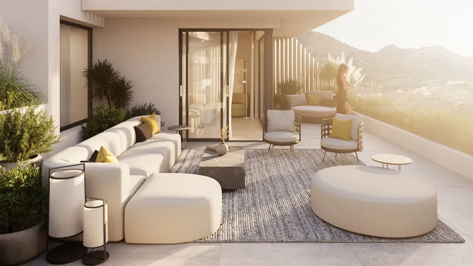 Apartamenty z widokiem na morze w Mijas Pueblo — zdjęcie
