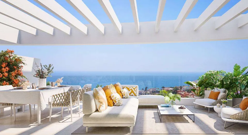 Penthouse z widokiem na morze w Mijas — zdjęcie