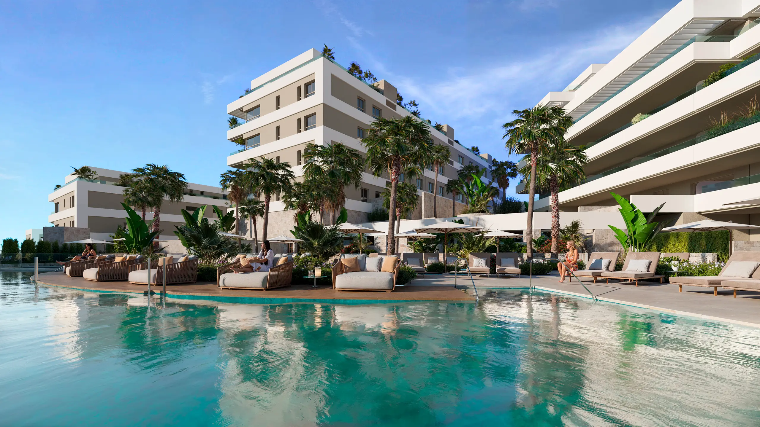 Apartamenty blisko plaży w Riviera del Sol