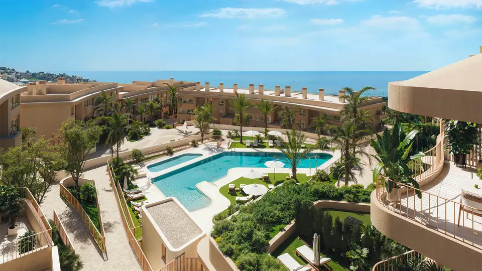 Apartamenty z widokiem na morze w Benalmádena Pueblo — zdjęcie