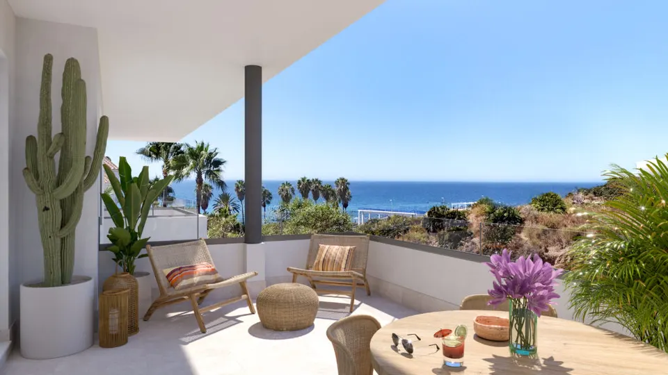 Apartamenty z widokiem na Mijas Costa — zdjęcie