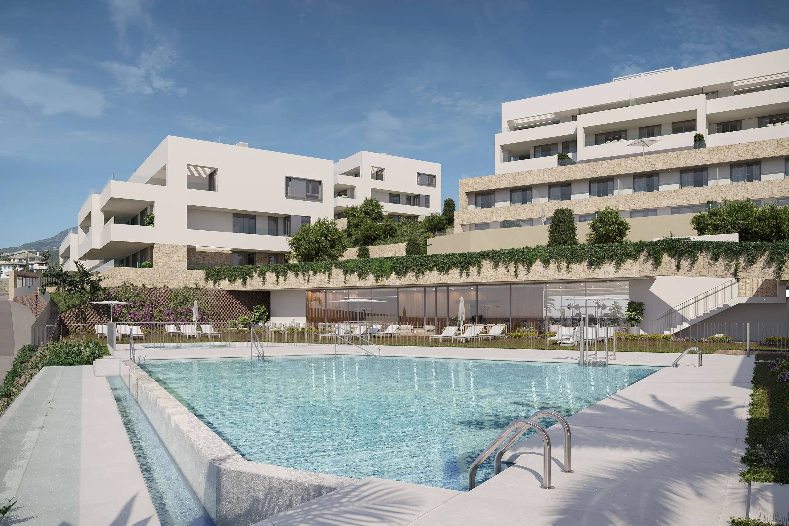 Apartamenty z widokiem na morze w Esteponie