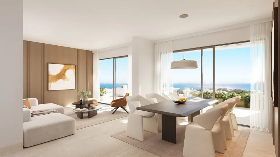 Apartamenty z widokiem na morze w Mijas Costa — zdjęcie